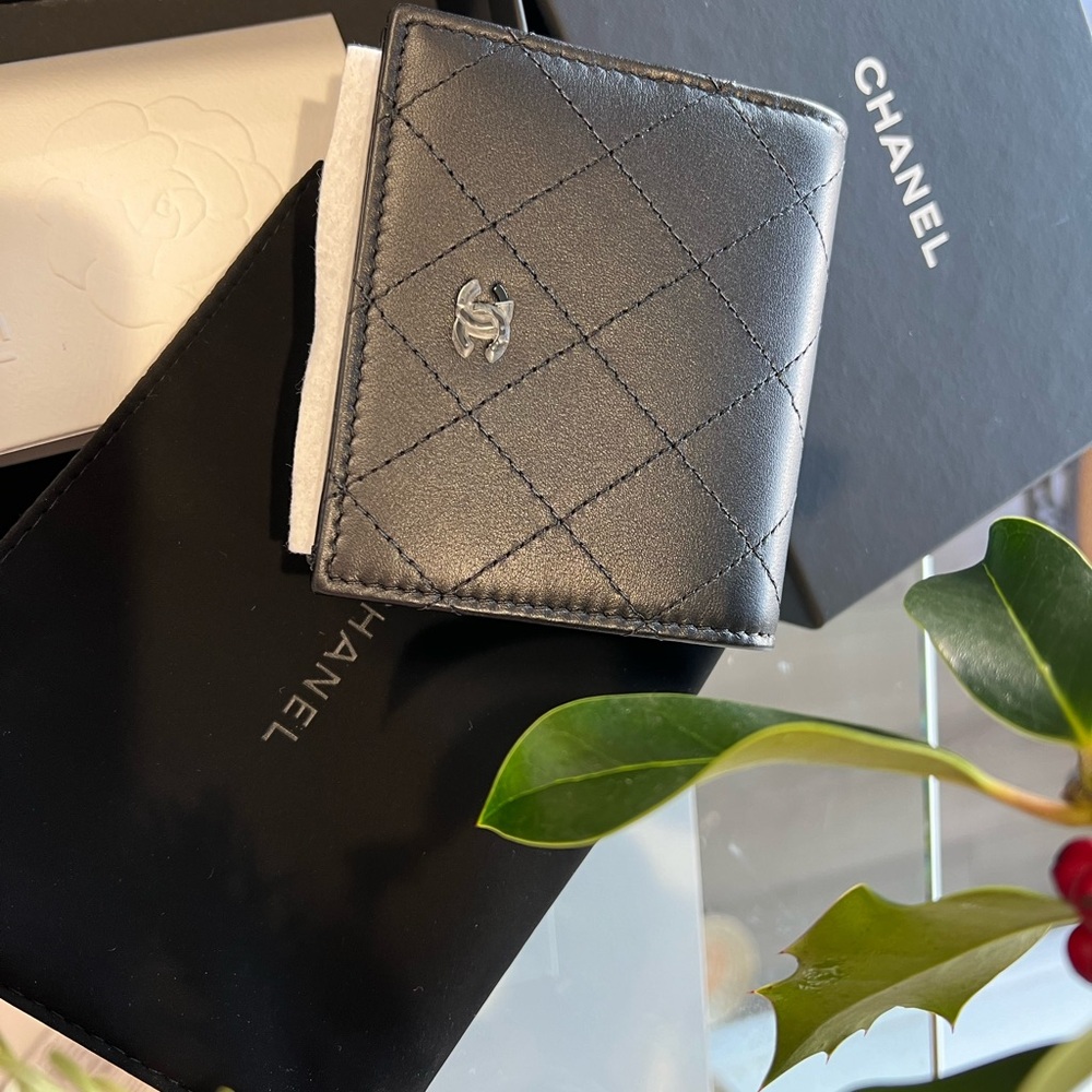 Chanel Black Leather Wallet